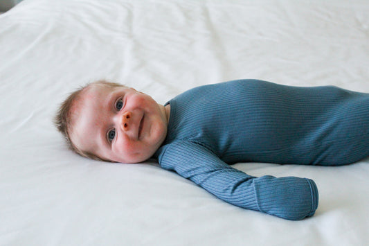 Ribbed Blue - Knotted Gown