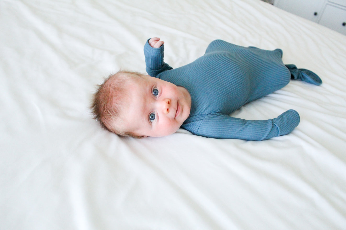 Ribbed Blue - Knotted Gown