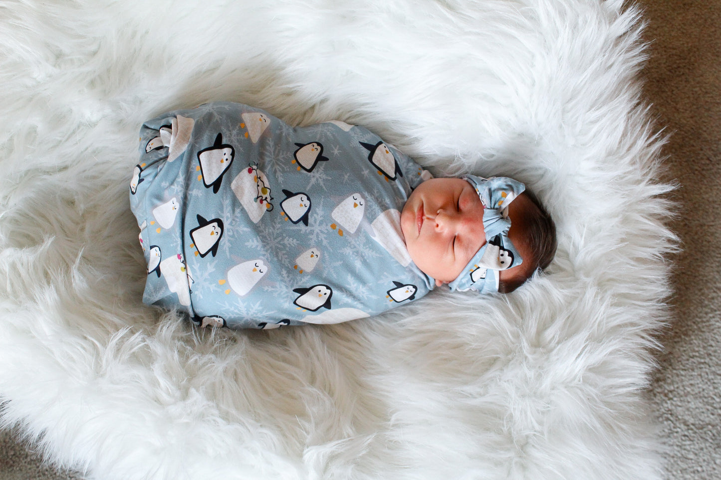 Penguins- Swaddle Blanket