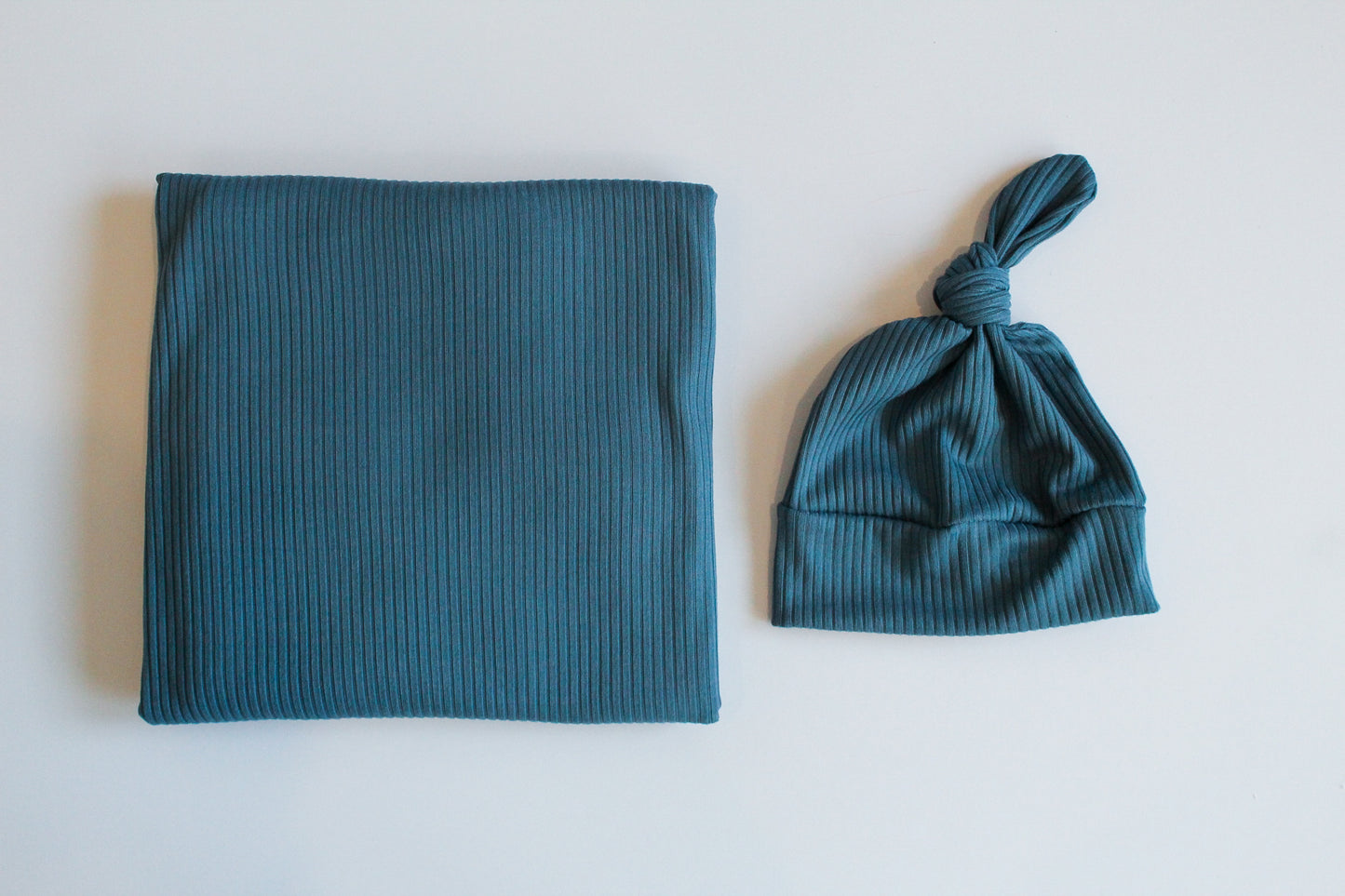 Ribbed Blue - Swaddle Blanket