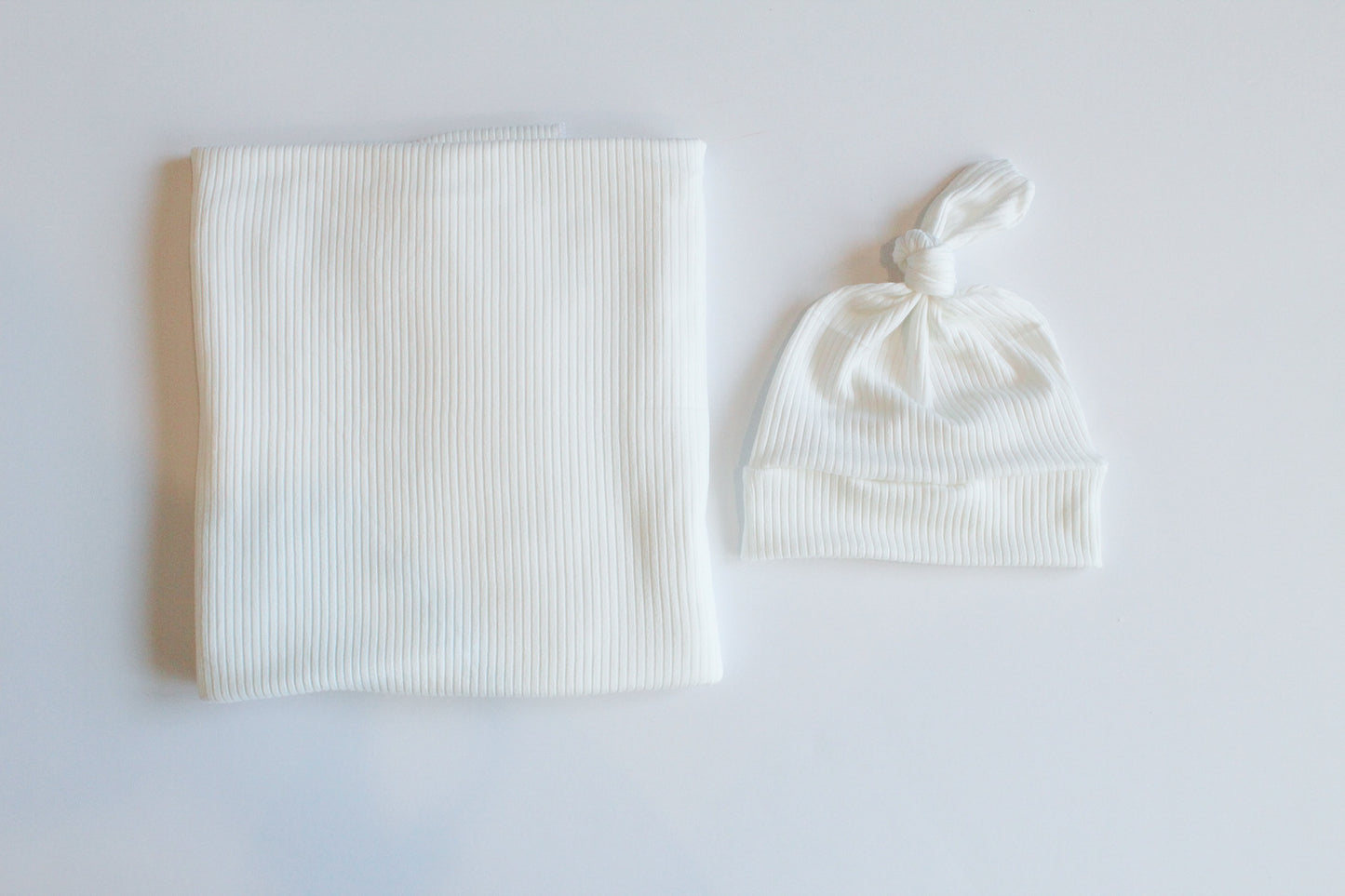 Ribbed White - Swaddle Blanket