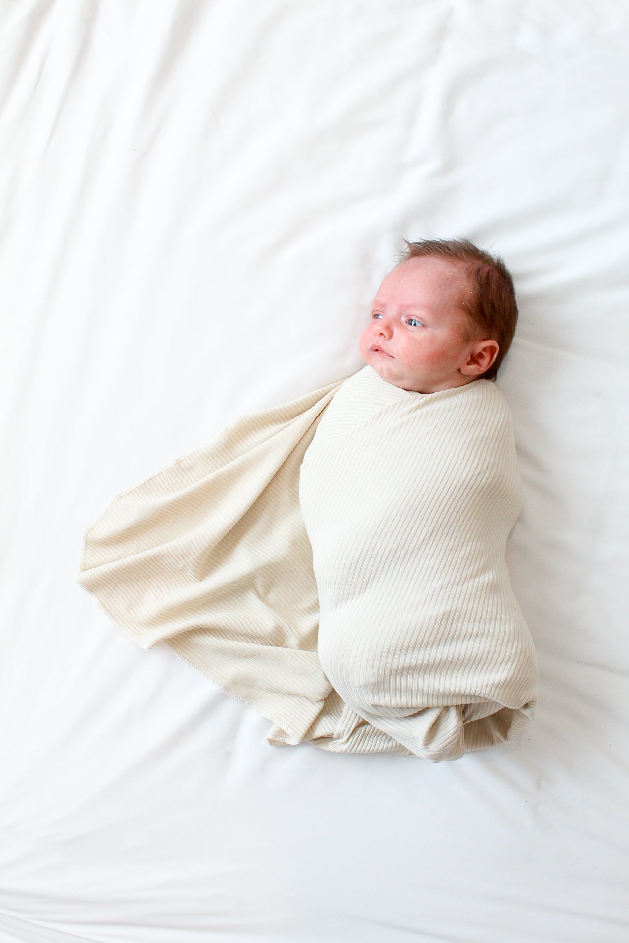 Ribbed Cream - Swaddle Blanket