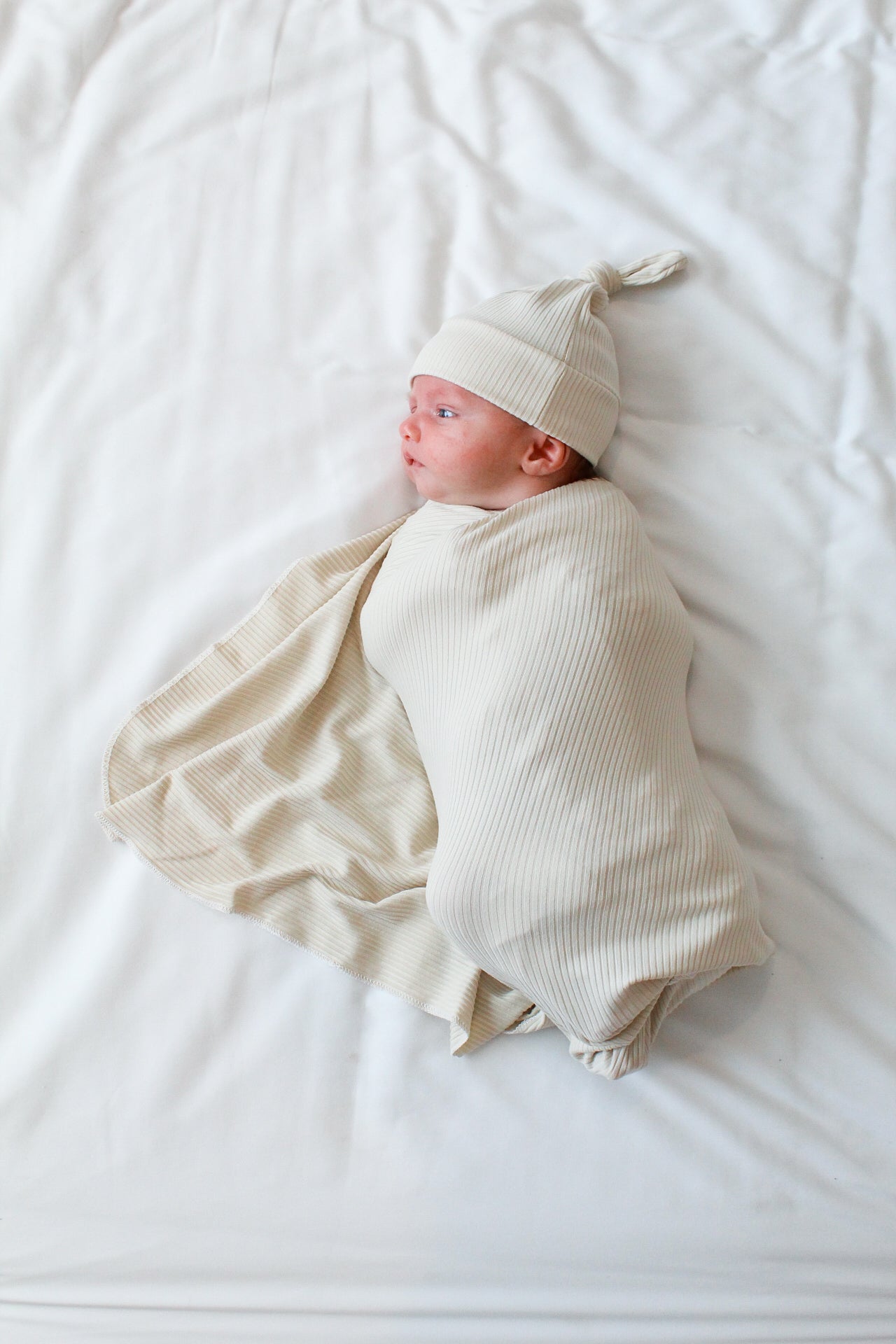 Ribbed Cream - Swaddle Blanket