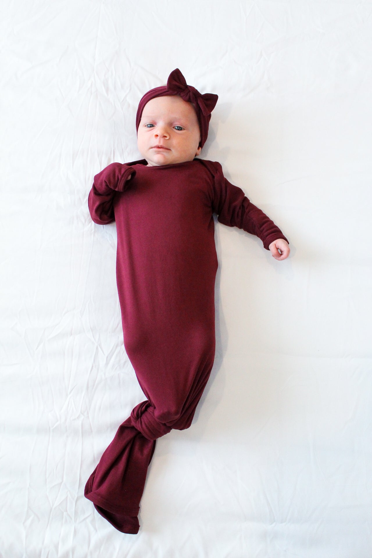 Maroon - Knotted Gown