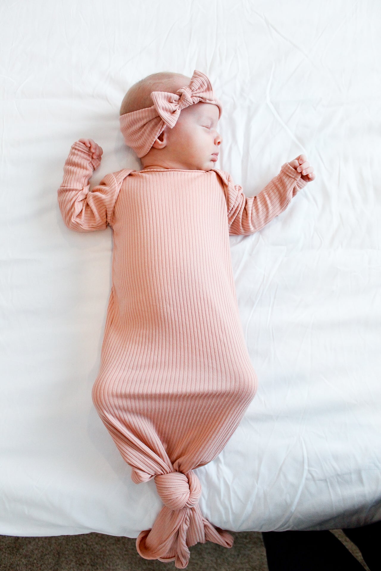 Ribbed Pink - Knotted Gown