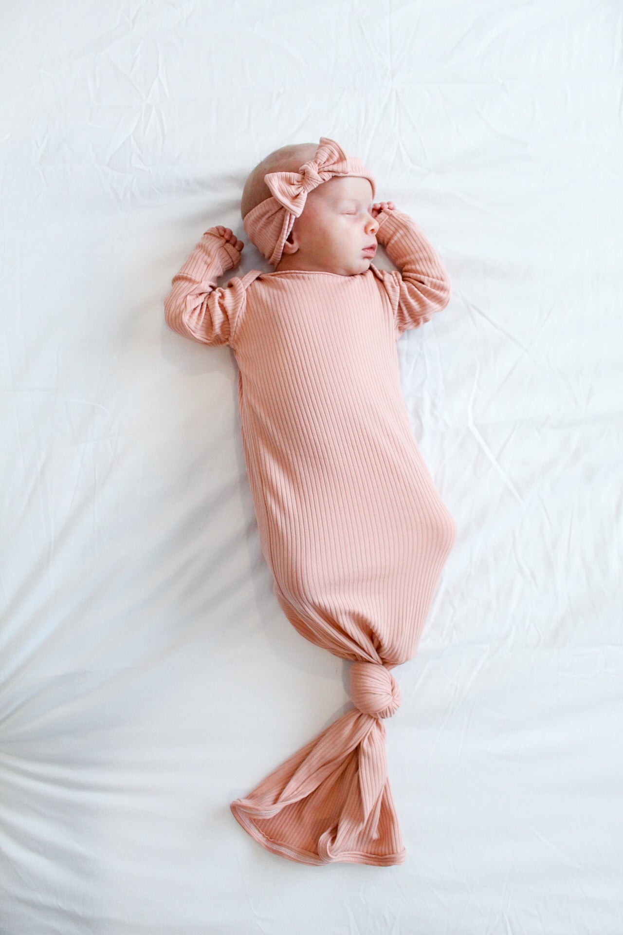 Ribbed Pink - Knotted Gown