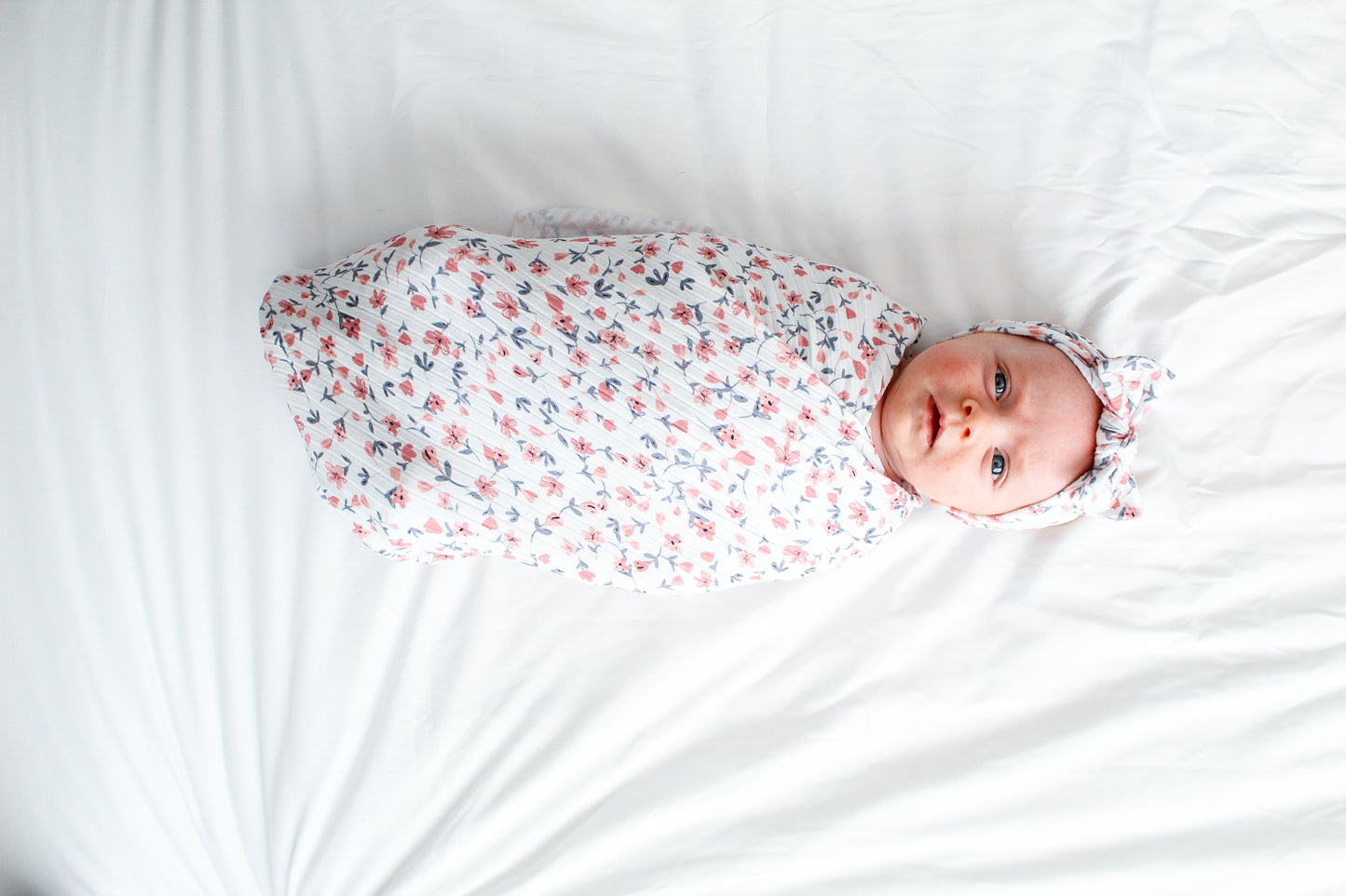 Ribbed Floral - Swaddle Blanket