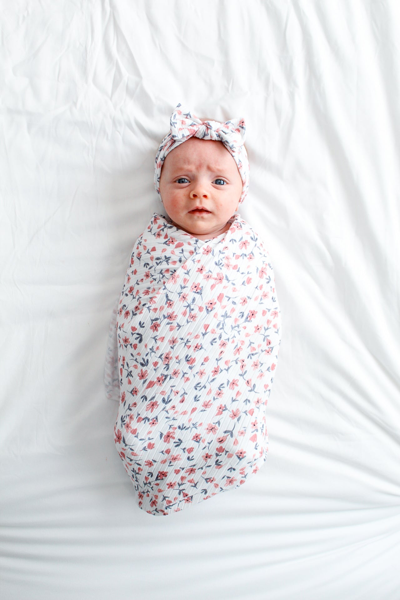 Ribbed Floral - Swaddle Blanket