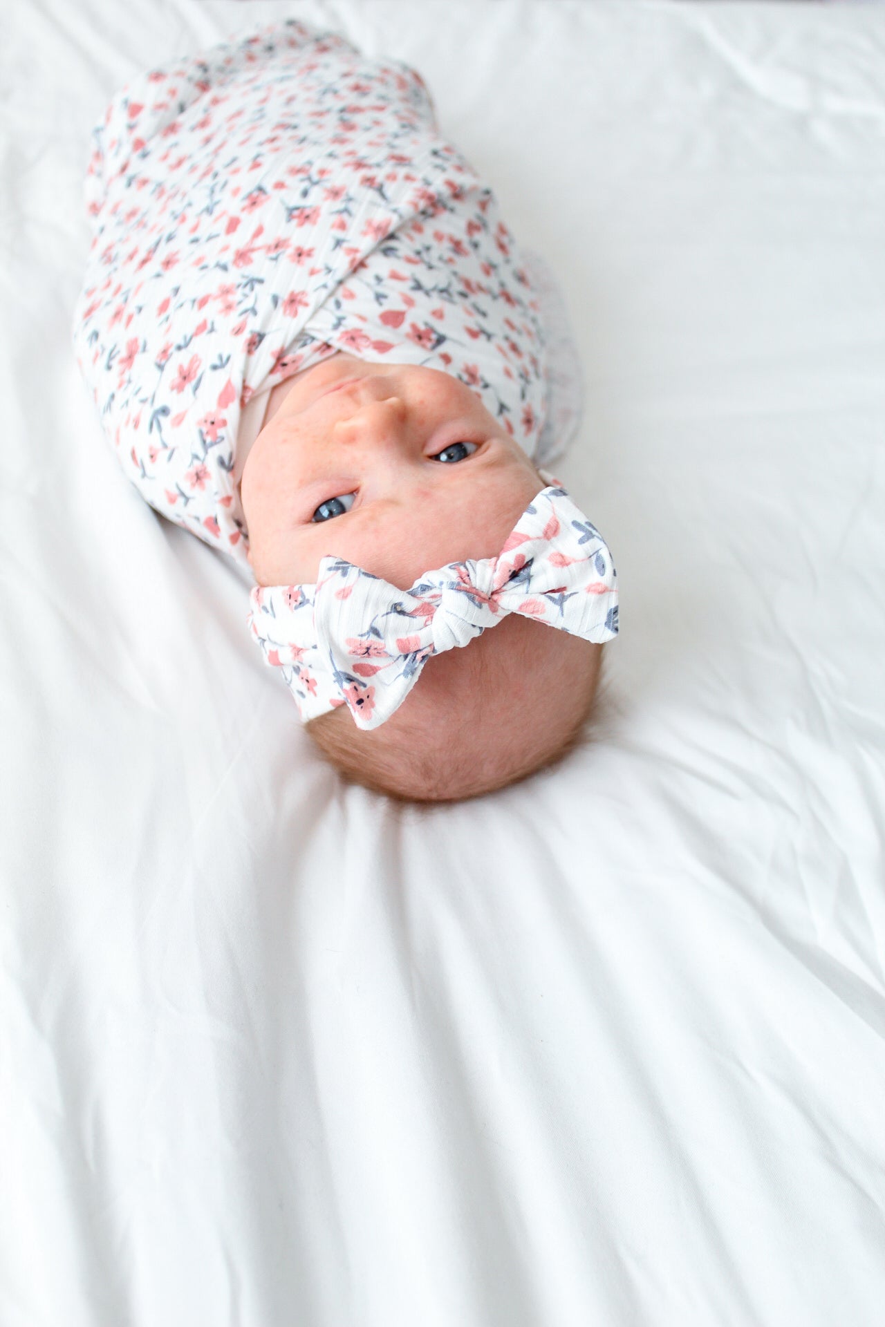 Ribbed Floral - Swaddle Blanket