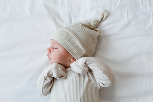 Ribbed Cream - Knotted Gown