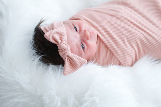 Ribbed Pink - Swaddle Blanket