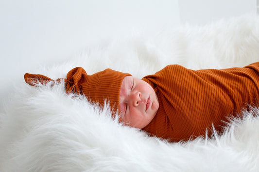 Ribbed Orange - Swaddle Blanket