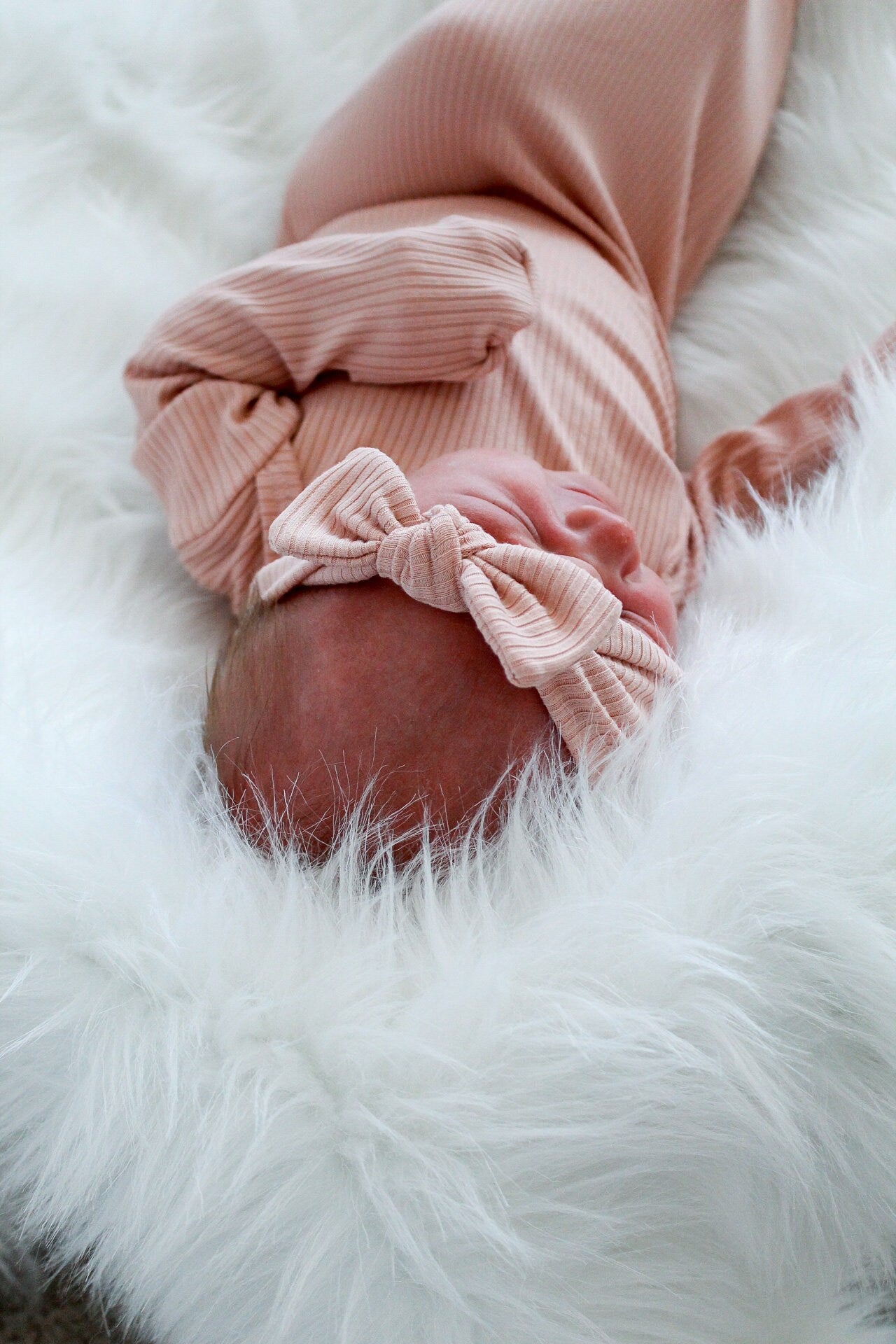 Ribbed Pink - Knotted Gown