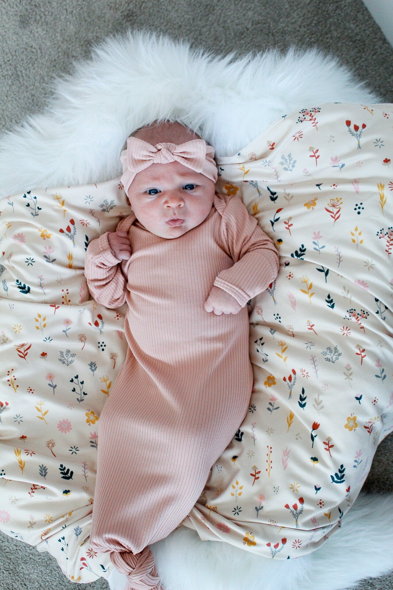 Ribbed Pink - Knotted Gown